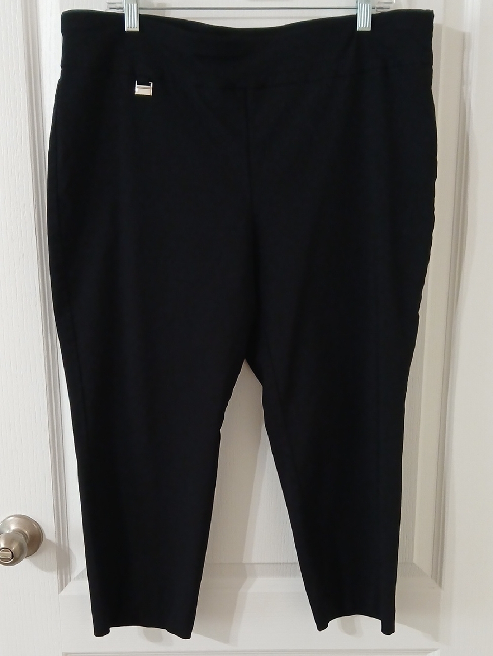 Alfani Black Cropped Stretch Ponte Pants